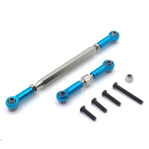 GTVNPOA Für MN Für D90 FJ45 MN40 MN45 MN90 MN91 MN96 MN99 Für MN99s 1/12 Metall Einstellbare Lenkgestänge Servo Link Zugstange RC Auto Crawler RC Zubehör(Blue) von GTVNPOA