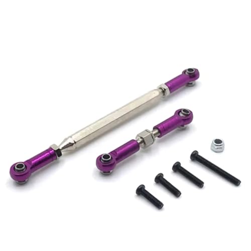 GTVNPOA Für MN Für D90 FJ45 MN40 MN45 MN90 MN91 MN96 MN99 Für MN99s 1/12 Metall Einstellbare Lenkgestänge Servo Link Zugstange RC Auto Crawler RC Zubehör(Purple) von GTVNPOA