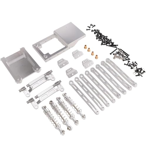 GTVNPOA Für MN Für MN168 Für MN78 1/12 Modell RC Autoteile Metall Upgrade Teile Zubehör Stange Stoßdämpfer Schwachstellen Kit RC Zubehör(Silver) von GTVNPOA