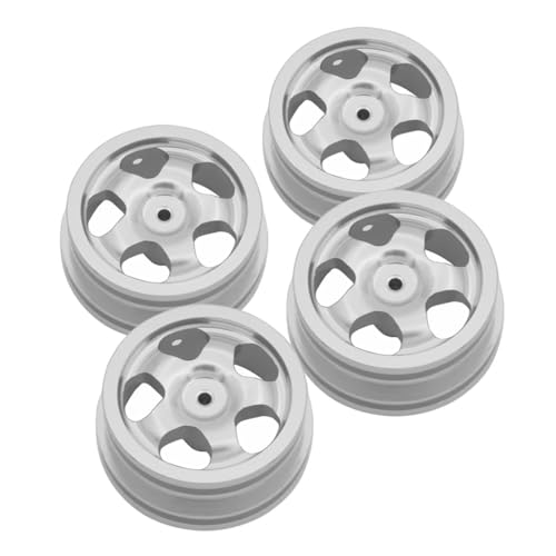 GTVNPOA Für MN78 Für Cherokee 1/12 4Pcs RC Auto Metall Hub Rad Felgen RC Auto Professionelle Upgrade Teile Zubehör RC Zubehör(Silver) von GTVNPOA