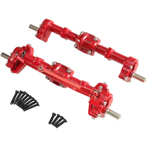 GTVNPOA Für MN82 Für LC79 Für MN78 98 99S V2 1/12 Modell Vollmetall Vorder- Und Hintertürbrücken RC Auto Upgrade Zubehör Und Teile RC Zubehör(Red,A Set) von GTVNPOA