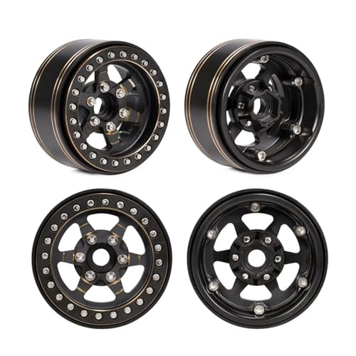 GTVNPOA Für SCX10 Pro Für TRX4 Für Gen8 1/10 1,9 "6 Speichen Beadlock Rad Hub Felge Carbon Kit RC Upgrade Teile Zubehör RC Zubehör von GTVNPOA