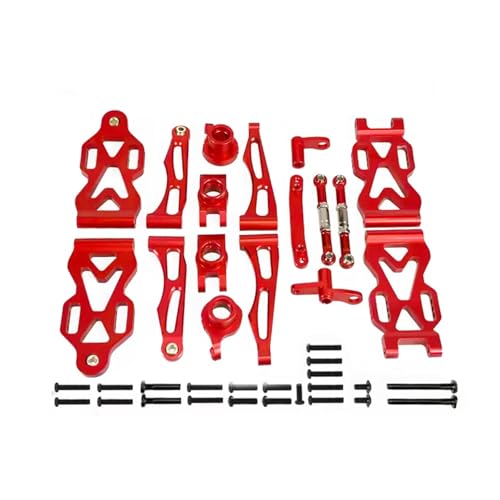 GTVNPOA Für SCY 16101 16102Pro 16103 RC Auto Upgrade Metallteile Zubehör Aluminiumlegierung Querlenkerrad Für Sitzlenkbechersatz RC Zubehör(Red) von GTVNPOA