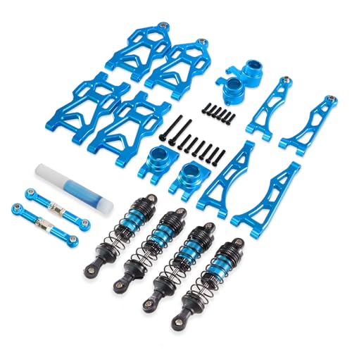 GTVNPOA Für SCY Für 16101 16102 16103 16104 16201 16101Pro 16102Pro Suspension Arm Rad Für Sitz Lenkung Tasse Set Upgrade Metall Teile Zubehör RC Zubehör(Blue,Size2) von GTVNPOA