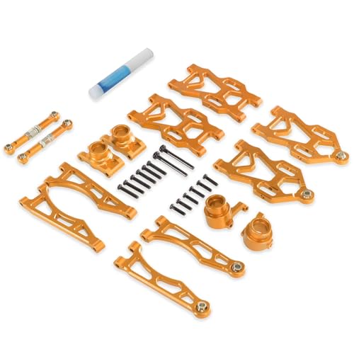 GTVNPOA Für SCY Für 16101 16102 16103 16104 16201 16101Pro 16102Pro Suspension Arm Rad Für Sitz Lenkung Tasse Set Upgrade Metall Teile Zubehör RC Zubehör(Yellow,Size1) von GTVNPOA