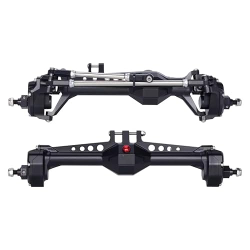 GTVNPOA Für Vanquish Für VS4-10 Für Phoenix Für F10 1/10 Aluminium Vorne Hinten Portal Achse Komplettset Für LCG Für Chassis DIY Upgrade Teile RC Zubehör(Black,Set) von GTVNPOA