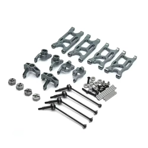 GTVNPOA Für WLtoys Für 144001 124017 124016 124018 124019 1/14 8 Stücke RC Auto Upgrade Ersatzteile Für Schaukel Arm Lenkung Tasse CVD RC Auto Upgrade Teile RC Zubehör(Metallic) von GTVNPOA