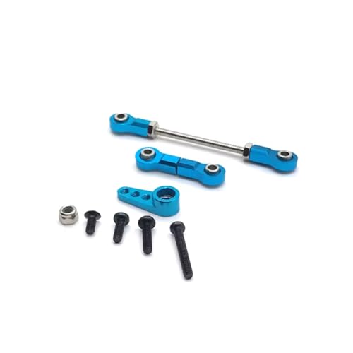 GTVNPOA Für WLtoys Für 284131 K969 K979 K989 K999 P929 P939 RC01 Für Mini-Q Für Mini-Z 1/28 Front Lenkgestänge 28T Servo Arm RC Zubehör(Blue) von GTVNPOA