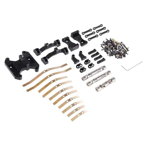 GTVNPOA Für WPL Für B16 B36 1/16 RC Auto Metall Balance Für Chassis Bord Wippe Für Frühling Platte Antriebswelle Upgrade Teile Modifiziertes Zubehör RC Zubehör(Black) von GTVNPOA