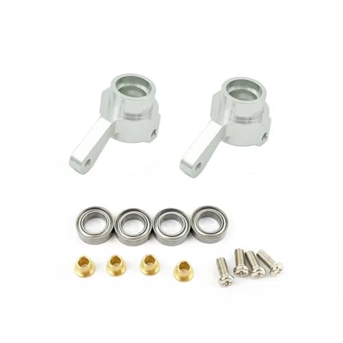 GTVNPOA Für WPL Für C14 C24 C34 C44 B14 B1 B16 B24 B36 Für MN Für MN99S D90 D91 1 Paar Metall Vorderachse Lenkung Cup Kit RC Auto Upgrade Zubehör RC Zubehör(Silver) von GTVNPOA