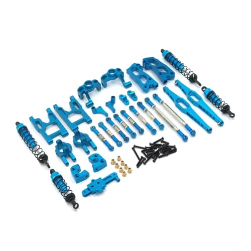 GTVNPOA Für Wltoys Für 12427 12428 12423 FY-03 1/12 RC Auto Metall Verbesserte Ersatzteile Lenkung Tasse Für Schaukel Arm Körper Stange Stoßdämpfer Etc RC Zubehör(Blue) von GTVNPOA