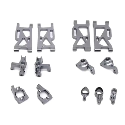 GTVNPOA Für Wltoys Für 144001 1/14 Metall Lenkung Für Schaukel Arm Basis C Hinten Hub Für Sitz Montage RC Auto Upgrade Teile Zubehör Ersatz RC Zubehör(Silver) von GTVNPOA