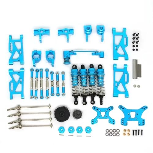 GTVNPOA Für Wltoys Für 144001 124017 124019 Metall PO Zubehör RC Nachrüstsatz RC Auto Upgrade Teile Zubehör Ersatz RC Zubehör(Blue) von GTVNPOA