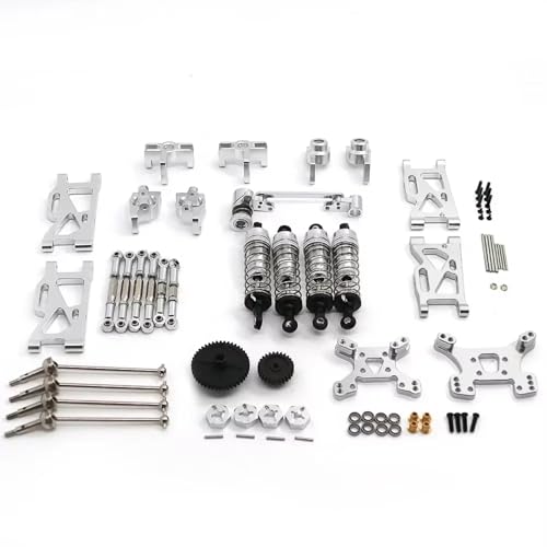 GTVNPOA Für Wltoys Für 144001 124017 124019 Metall PO Zubehör RC Nachrüstsatz RC Auto Upgrade Teile Zubehör Ersatz RC Zubehör(Silver) von GTVNPOA