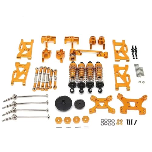 GTVNPOA Für Wltoys Für 144001 124017 124019 Metall PO Zubehör RC Nachrüstsatz RC Auto Upgrade Teile Zubehör Ersatz RC Zubehör(Yellow) von GTVNPOA