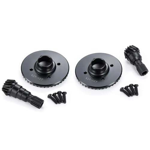 GTVNPOA Für X-Maxx 1/5 Metall 42T 13T Vorne Hinten Differential Getriebe RC Für Monster Truck Modell Upgrade Teile RC Zubehör(Set) von GTVNPOA