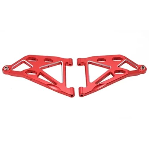 GTVNPOA Für YK DF7 4072 Für Desert 1/7 Karte Front Lower Arm Für Schaukel Arm Zubehör Aluminium Legierung Kurze Karte Einfache Steuerung Ersatzteile RC Zubehör(Red) von GTVNPOA