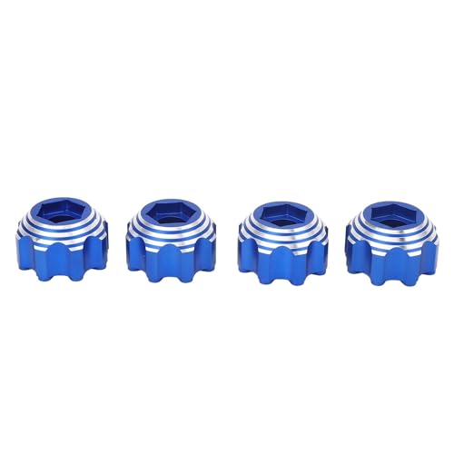 GTVNPOA RC Zubehör Für 8x32 3,8-Zoll-Räder Elektroauto-LKW-Optionsteile 4 Stück 8x32 Bis 17 Mm Sechskantadapter(Blue) von GTVNPOA