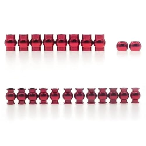 GTVNPOA RC Zubehör Für Arrma 1/10 4x4 Für Granite Big Für Rock Für Senton Für Typhon 22 Stücke Aluminium Legierung Pivot Ball Kopf Set RC Auto Upgrade Teile von GTVNPOA