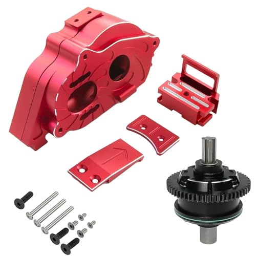 GTVNPOA RC Zubehör Für Arrma 1/10 Für Kraton Für Outcast 4S V2 Für BLX 1/8 Für Mojave 4S Für BLX Metall Zentrum Getriebe Und Differential Set RC Auto Upgrade Teile Zubehör(Red) von GTVNPOA