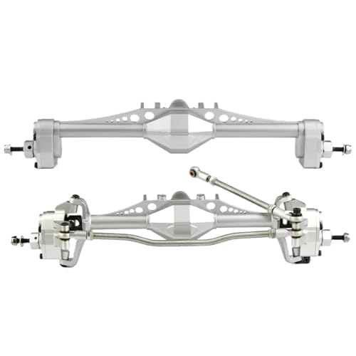 GTVNPOA RC Zubehör Für Axial Für Capra UTB10 1,9 Für UTB 1/10 2 Stücke Metall Vorne Und Hinten Portal Achse RC Crawler Auto Upgrade Teile Geändert Zubehör(Silver) von GTVNPOA