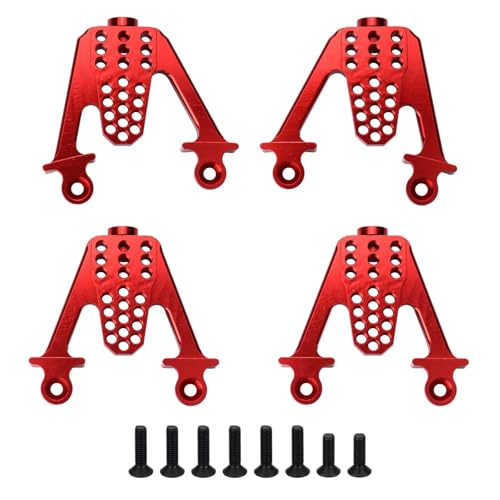 GTVNPOA RC Zubehör Für Axial Für SCX10 1/10 Vorne Hinten Stoßdämpfer Schock Türme Montage Post Lift Schocks RC Crawler Auto Upgrade Teile Zubehör(Red) von GTVNPOA