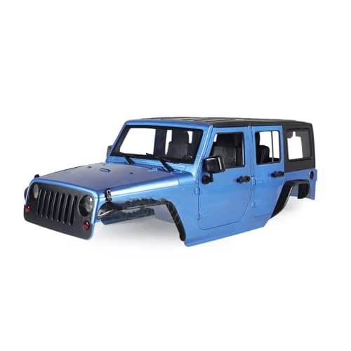 GTVNPOA RC Zubehör Für Axial Für SCX10 90046 90047 Für RGT Für EX86100 Für Jeep Für Wrangler Für Rubicon 1/10 Auto Shell 313mm Radstand Körper Kit RC Crawler Auto Teile(Blue) von GTVNPOA