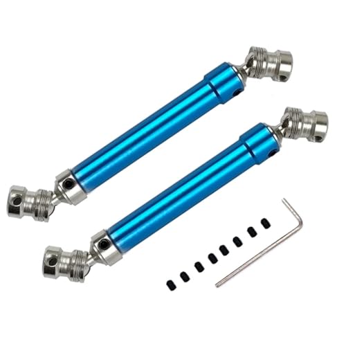 GTVNPOA RC Zubehör Für Axial Für SCX10 AX10 D90 TF2 Für HSP 1/10 2 Stücke Metall Antriebswelle Joint CVD 112-152mm Antriebswelle RC Auto Upgrade Teile(Blue) von GTVNPOA