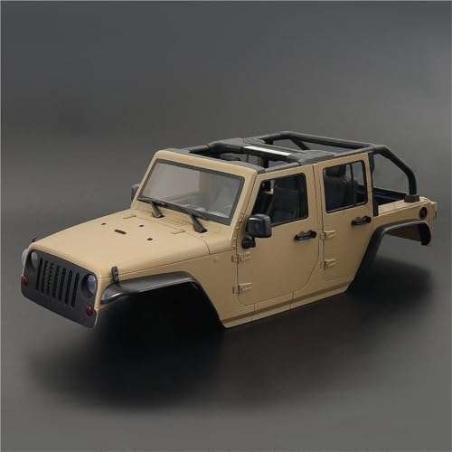 GTVNPOA RC Zubehör Für Axial Für SCX10 Für Wrangler Für Rubicon Für TRX4 Für GEN8 1/10 Cabrio Harte Körper Kit 313mm Radstand Upgrade RC Crawler Auto Teile(Beige) von GTVNPOA