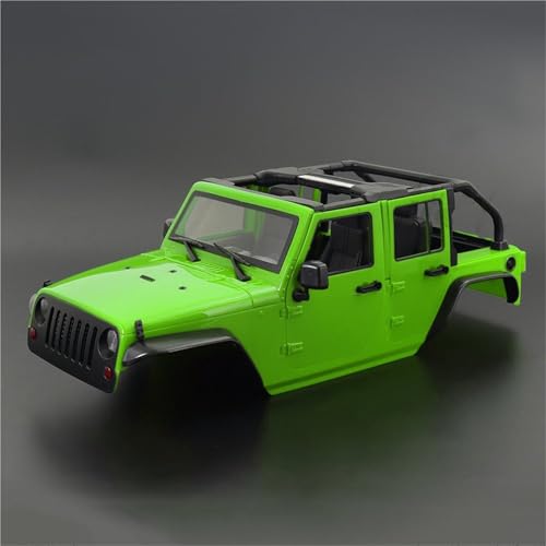 GTVNPOA RC Zubehör Für Axial Für SCX10 Für Wrangler Für Rubicon Für TRX4 Für GEN8 1/10 Cabrio Harte Körper Kit 313mm Radstand Upgrade RC Crawler Auto Teile(Green) von GTVNPOA