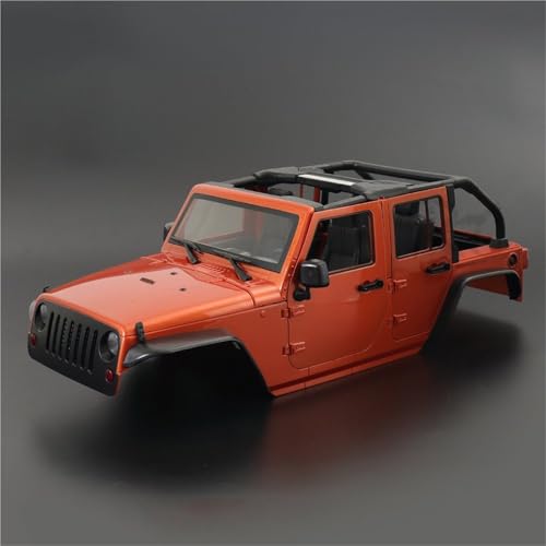 GTVNPOA RC Zubehör Für Axial Für SCX10 Für Wrangler Für Rubicon Für TRX4 Für GEN8 1/10 Cabrio Harte Körper Kit 313mm Radstand Upgrade RC Crawler Auto Teile(Orange) von GTVNPOA