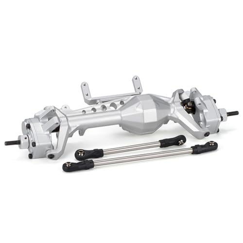 GTVNPOA RC Zubehör Für Axial Für SCX10 III Für AR45 1/10 Für LCG Chassis RC Crawler Auto Teile Vorne Hinten Offset Kürbis Portal Achse Mit Servo Halterungen Modifikation Zubehör(Silver,Front) von GTVNPOA