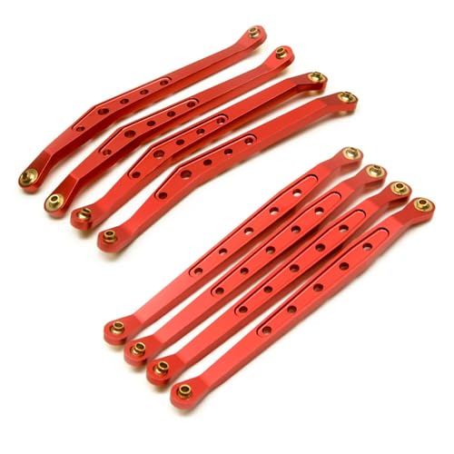 GTVNPOA RC Zubehör Für Axial Für Wraith 90018 1/10 Metall Oberen Unteren Aufhängung Links Linkage Set Dekoration Zubehör RC Crawler Auto Modell Upgrade Teile(Red,Set) von GTVNPOA