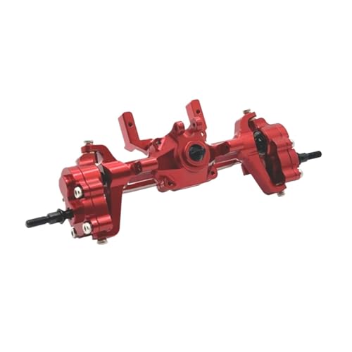 GTVNPOA RC Zubehör Für FMS Für FCX24 1/24 Metall Portal Achse Komplette Vorder- Und Hinterachse RC Auto Upgrade Teile Modifizierte Zubehör Ersatz DIY Teile(Red,1pcs Front) von GTVNPOA