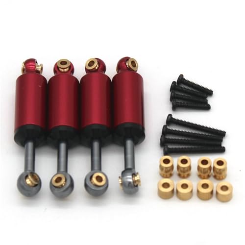 GTVNPOA RC Zubehör Für FMS Für Fcx24 1/24 Für Xiaoqi RC Fernbedienung Auto Metall Upgrade Zubehör Eingebaute Feder Stoßdämpfer Modifikation Upgrade RC Autoteile(Red) von GTVNPOA