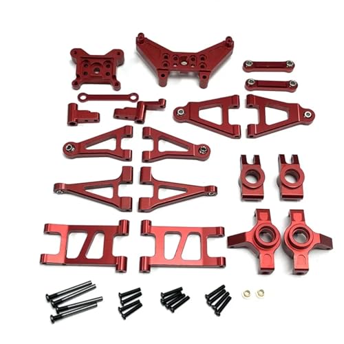 GTVNPOA RC Zubehör Für MJX Für Hyper Go 1/14 14301 14302 14301 Metall Seering Montage Lenkung Block Hinten Naben Etc RC Auto Upgrades Teile Zubehör(Red) von GTVNPOA