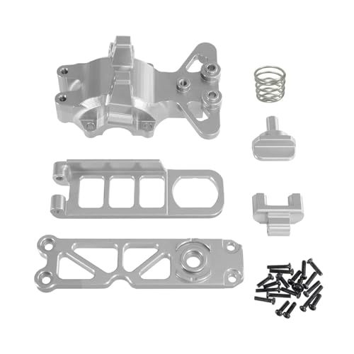 GTVNPOA RC Zubehör Für MJX Für Hyper Go 1/16 16207 16208 16209 16210 H16BM H16PL H6V3 M162 M163 Metall Front Upper Getriebe Abdeckung Batterie Clip Upgrade Zubehör(Silver) von GTVNPOA