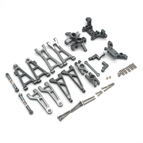 GTVNPOA RC Zubehör Für MJX Für Hyper Go 16208 16209 16210 H16V3 H16BM 1/16 Metall-Lenkbecherarm Hinterrad Für Seat RC-Auto-Upgrade-Teile Zubehör(Grey) von GTVNPOA