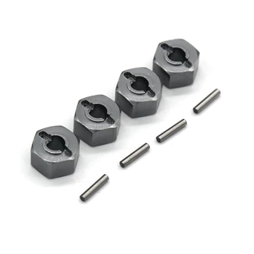 GTVNPOA RC Zubehör Für MJX H16 16207 16208 16209 16210 1/16 4Pcs Metall 12Mm Rad Hex Hub Adapter RC Auto Upgrades Teile Geändert Zubehör(Grey) von GTVNPOA