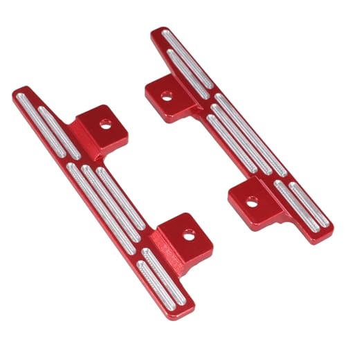 GTVNPOA RC Zubehör Für MN 1/12 Für MN78 Für MN82 LC79 Metall Seite Pedal Links Rechts Fuß Pedale RC Crawler Auto Ersatz Upgrade Teile Modifikation Zubehör(Red) von GTVNPOA