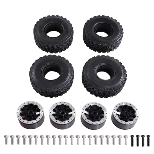 GTVNPOA RC Zubehör Für MN 1/12 Für MN82 LC79 Für MN78 D90 D91 D96 99S Für WPL 1/16 Für Feiyu Für JJRC RC Teile Metall Sechs Rad Stick Clip Reifen Radnabe Reifen(Black) von GTVNPOA