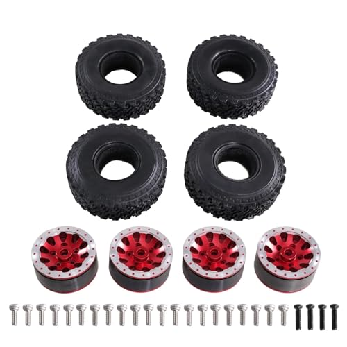 GTVNPOA RC Zubehör Für MN 1/12 Für MN82 LC79 Für MN78 D90 D91 D96 99S Für WPL 1/16 Für Feiyu Für JJRC RC Teile Metall Sechs Rad Stick Clip Reifen Radnabe Reifen(Red) von GTVNPOA