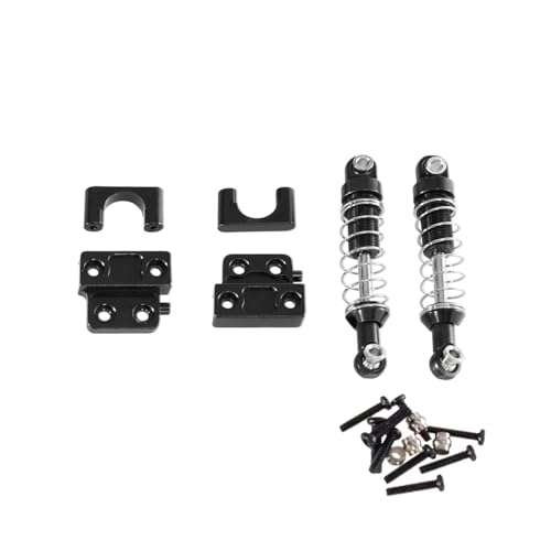 GTVNPOA RC Zubehör Für MN 1/12 Für MN82 LC79 Für MN78 Metall Hinterachse Befestigungs Teile Hinten Stoßdämpfer RC Auto Upgrade Teile Geändert Zubehör(Black) von GTVNPOA