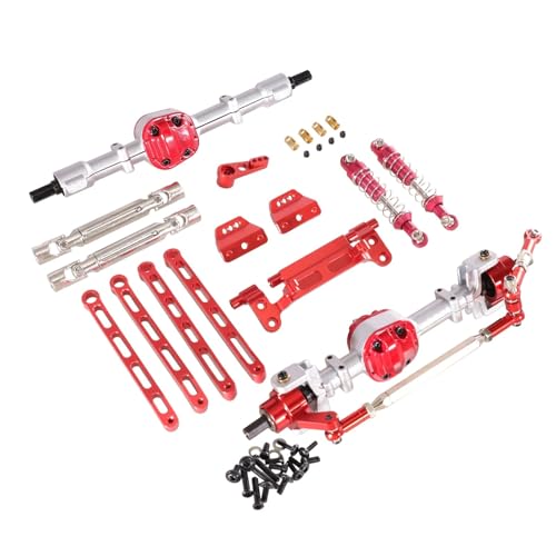 GTVNPOA RC Zubehör Für MN 1/12 Für MN82 LC79 Für MN78 Metall Vorne Und Hinten Montage Kit RC Auto Upgrade Teile Geändert Zubehör Ersatz DIY Teile(SilverandRed) von GTVNPOA