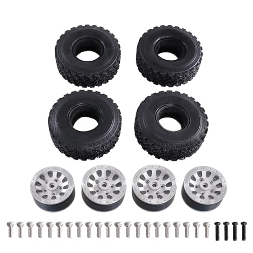 GTVNPOA RC Zubehör Für MN 1/12 Für MN82 LC79 MN78 D90 D91 D96 99S Für WPL 1/16 Für Feiyu Für JJRC RC Teile Metall Sechs Rad Stick Clip Reifen Radnabe Reifen RC Auto Zubehör(Silver) von GTVNPOA