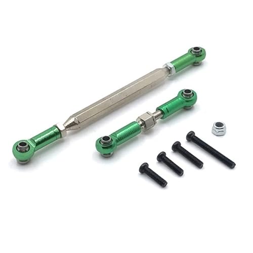 GTVNPOA RC Zubehör Für MN D90 Für MN99S Metall Einstellbare Lenkung Link Servo Link Stange Lenkung Gestänge Montage Zubehör Kit Modifikation RC Auto Upgrade Teile(Green) von GTVNPOA