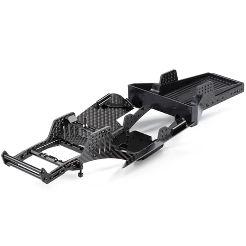 GTVNPOA RC Zubehör Für SCX10 Für AR44 AR45 Für Capra Für TRX4 H4 1/10 Für LCG Chassis Kit Mit Geformt Hinten Stamm Dual Servo Mount Links Getriebe Kit RC Crawler Auto Teile(Chassis Kit) von GTVNPOA