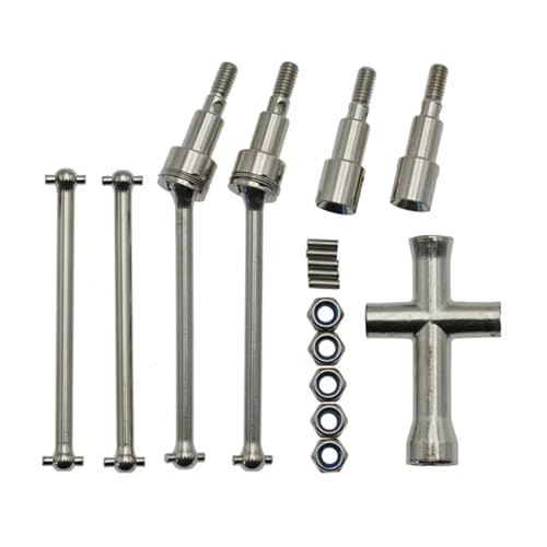 GTVNPOA RC Zubehör Für SCY 16101 16102 16103 16201 Für Pro Für 1/16 Für Bürstenlosen RC Auto Upgrades Metall Vordere Und Hintere Antriebswelle CVD von GTVNPOA