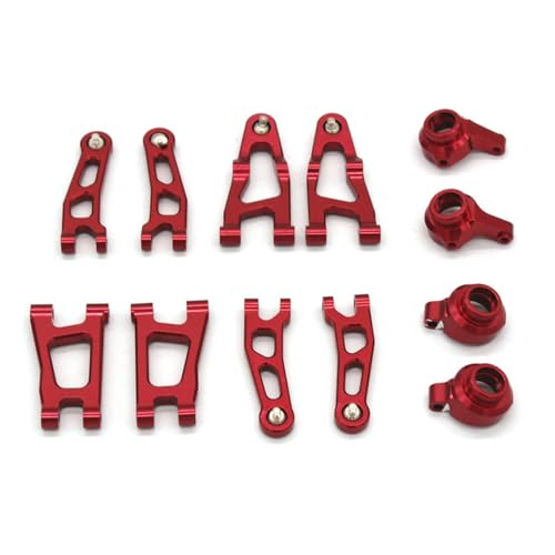 GTVNPOA RC Zubehör Für SG 1603 Für SG1604 1605 1606 1607 1608 1/16 RC Metall Upgrade Teile Fernbedienung Fahrzeug Schaukel Arm Hinterrad Sitz Lenkung Tasse Set RC Auto Zubehör(Red) von GTVNPOA