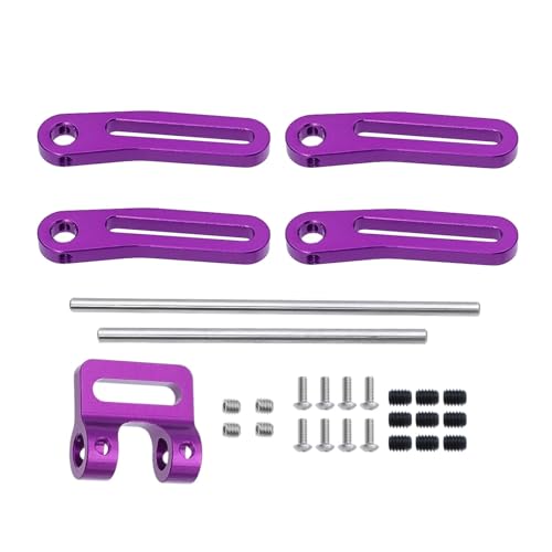 GTVNPOA RC Zubehör Für TRX4 Für SCX10 1/10 Für Gspeed Für Power Für Wagon Upgrade RC Crawler Für LCG Baut Autoteile Modulare Stoßstange Fairlead Vorne Hinten Bull Bars Dekoration(Purple,Set 1) von GTVNPOA